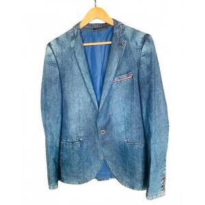 NEW CIPO & BAXX men vintage timeless & versatile denim jacket in blue